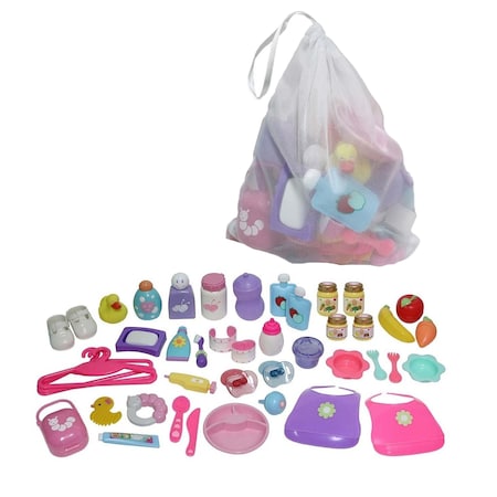 Jc Toys For Keeps Baby Doll Essentials Deluxe Accessory Bag, 45 Pieces 81106